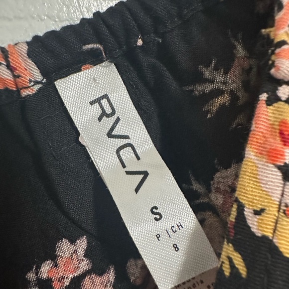 NWT RVCA Women’s Long Sleeve Floral Button Black Dress Size Small Originally$68 - Picture 4 of 9